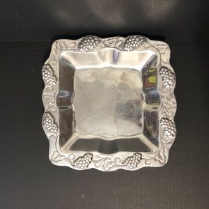 Grape and Vine Design Square Serving Tray
